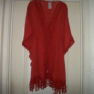 ONE SIZE BEAUTIFUL BURNT ORANGE CAFTAN BLOUSE